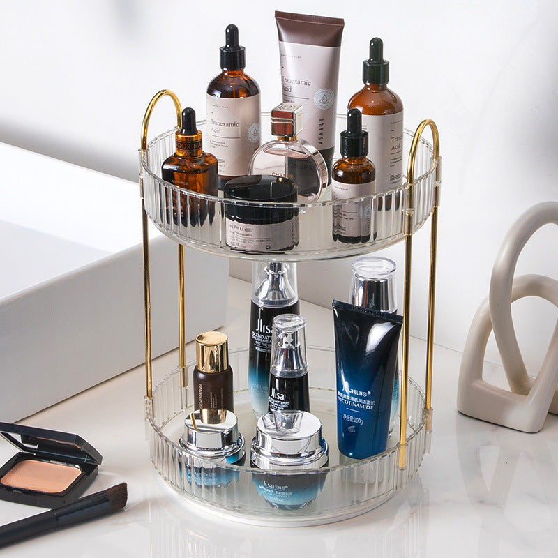 Bathroom Cosmetics Rotating Storage Rack Desktop box
