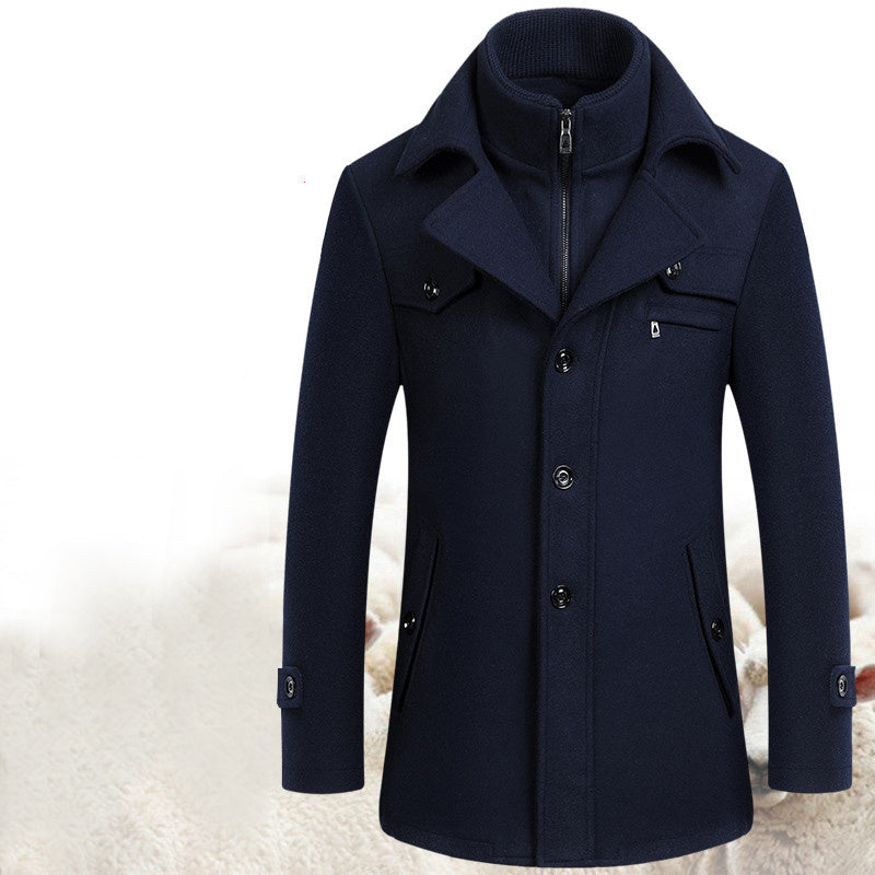 Wool jacket men's woolen coat