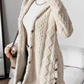 Women's Winter Long Hooded Cardigan Coat