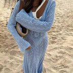 Women's Clothing Long Knitted Dress