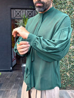 Men's Elegant Ruffled Long Sleeve Shirt