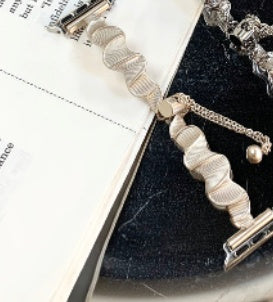 New Silk Scarf Metal Watch Strap