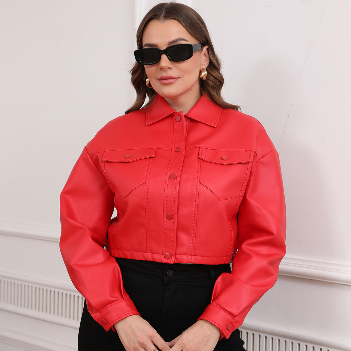 Women's Long-sleeved Single-breasted Short Jacket European And American